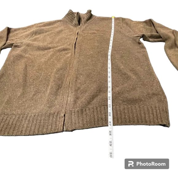 Oscar de la Renta Sherpa Collar Men's Sweater Cardigan w/ Full Zipper Cl… - Picture 5 of 11